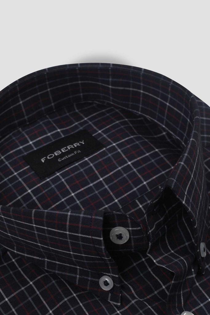 Black Tattersall Check Shirt
