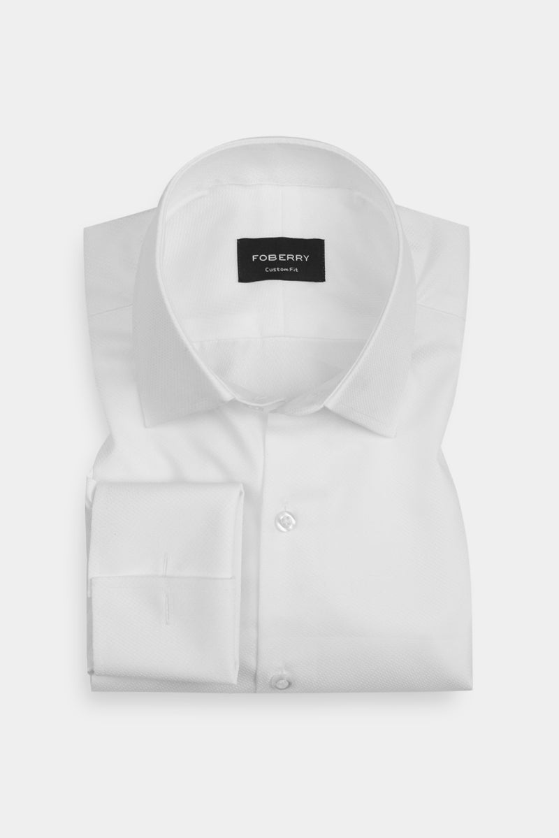 White Micro Dobby Shirt