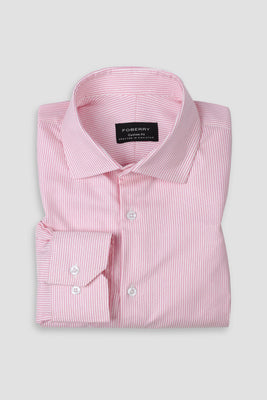 Pink Structured Stripes Shirt