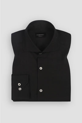 Crisp Charcoal Linen Shirt