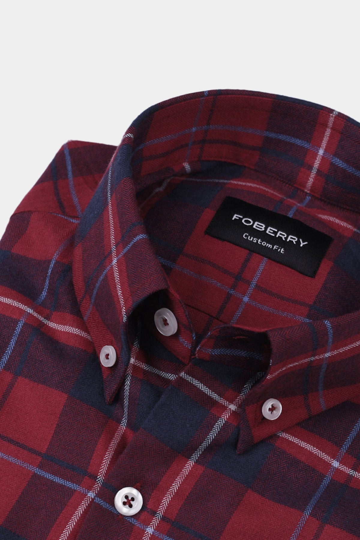 Multi Red Herringbone Tartan Winter Flannel Shirt