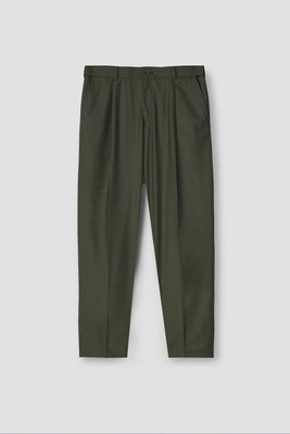 Olive Green Tropical Wool Blended Dress Pant