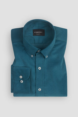 Soft Teal Blue Corduroy Shirt