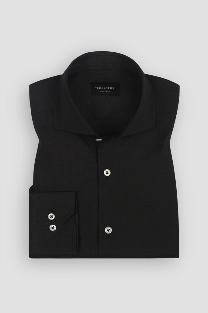 Crisp Charcoal Linen Shirt