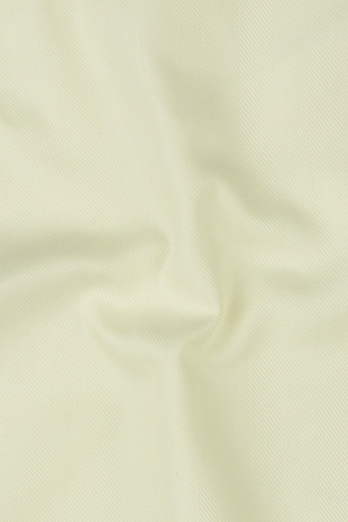 Pastel Yellow Herringbone Pin Collar Shirt