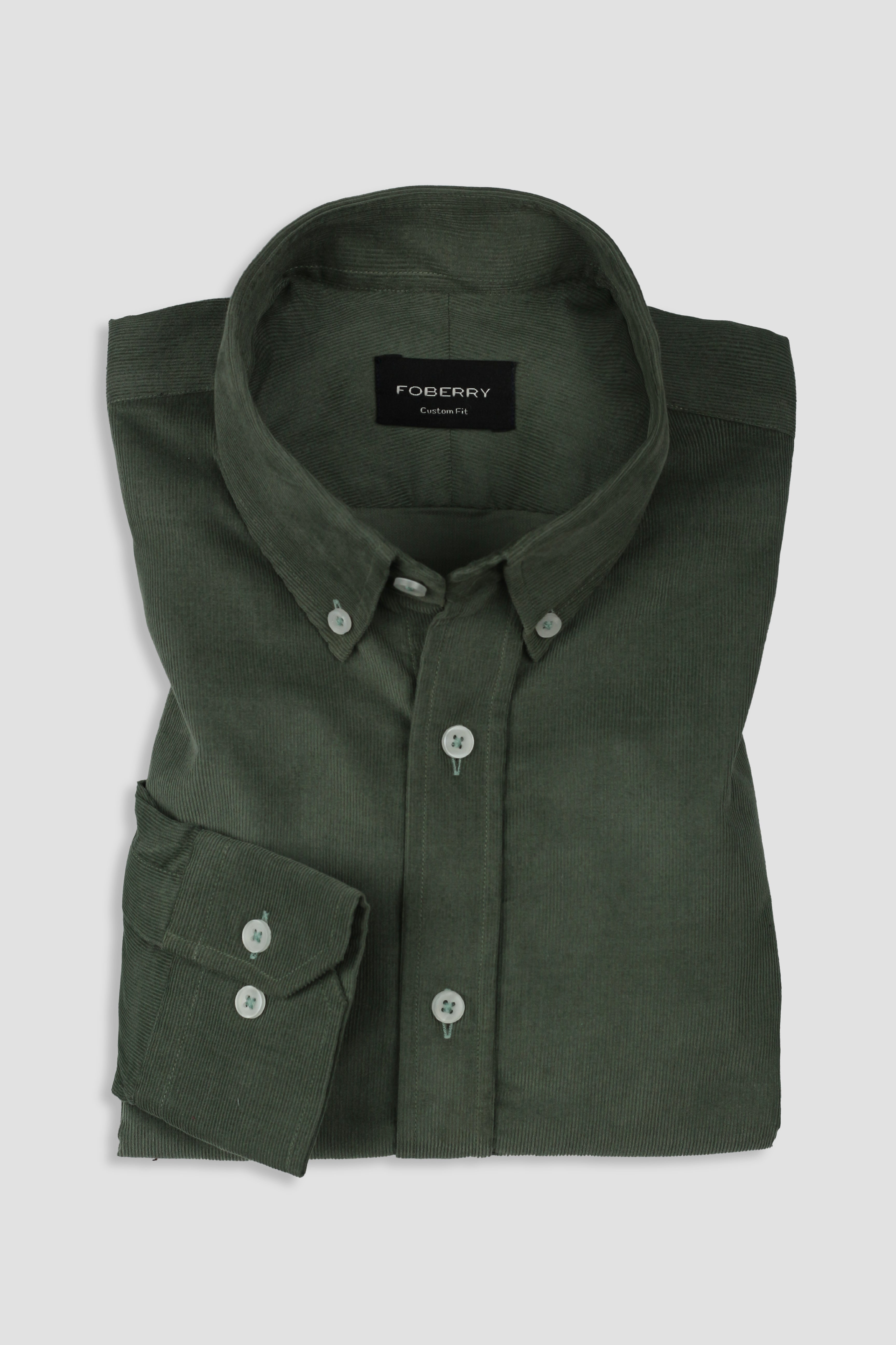 Pine Green Corduroy Shirt - Foberry USA