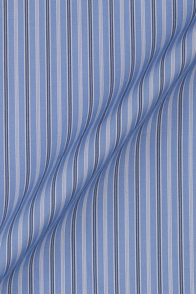 Aegean Blue Balanced Stripes Shirt