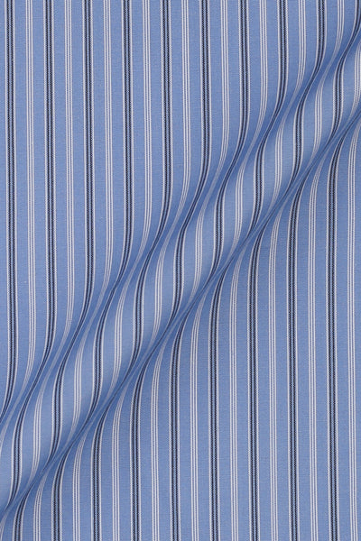 Aegean Blue Balanced Stripes