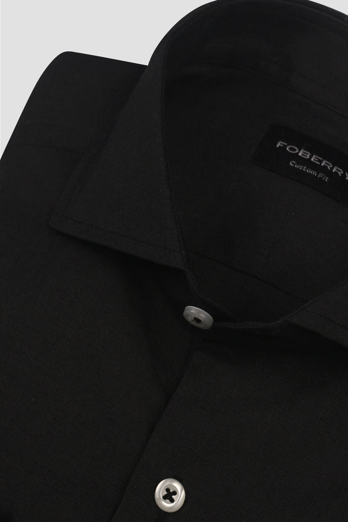 Crisp Charcoal Linen Shirt