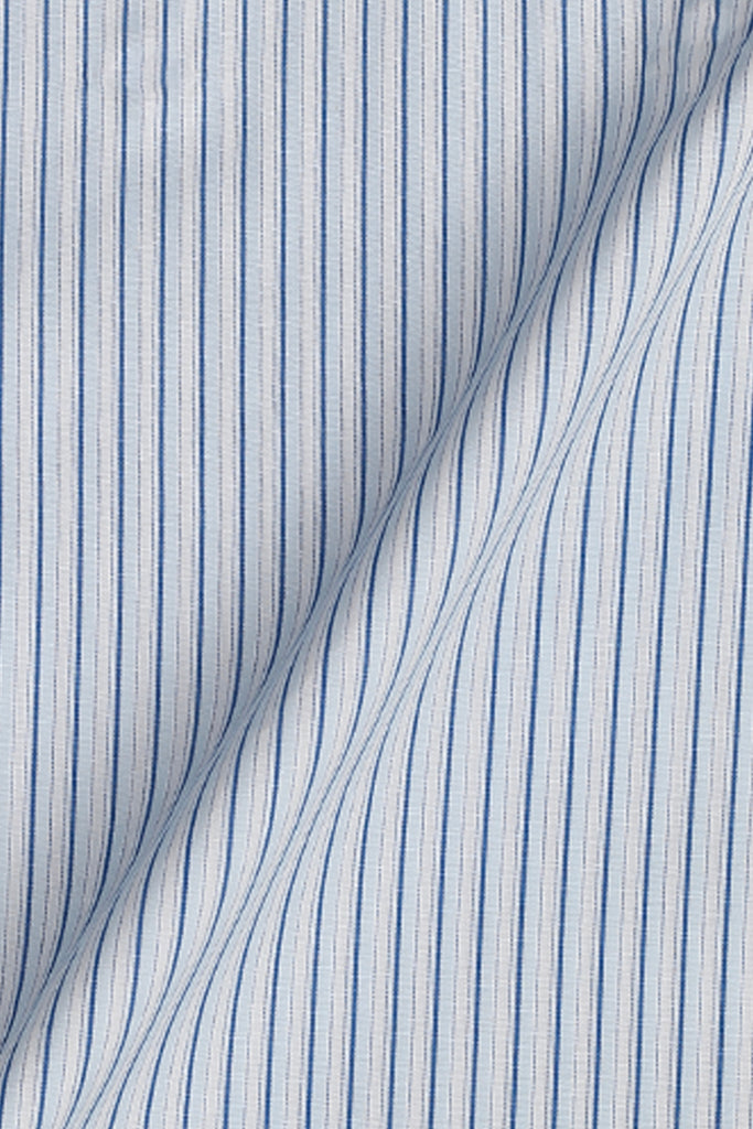 Light Dual Blue Stripes Supima Cotton