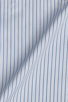Light Dual Blue Stripes Supima Cotton