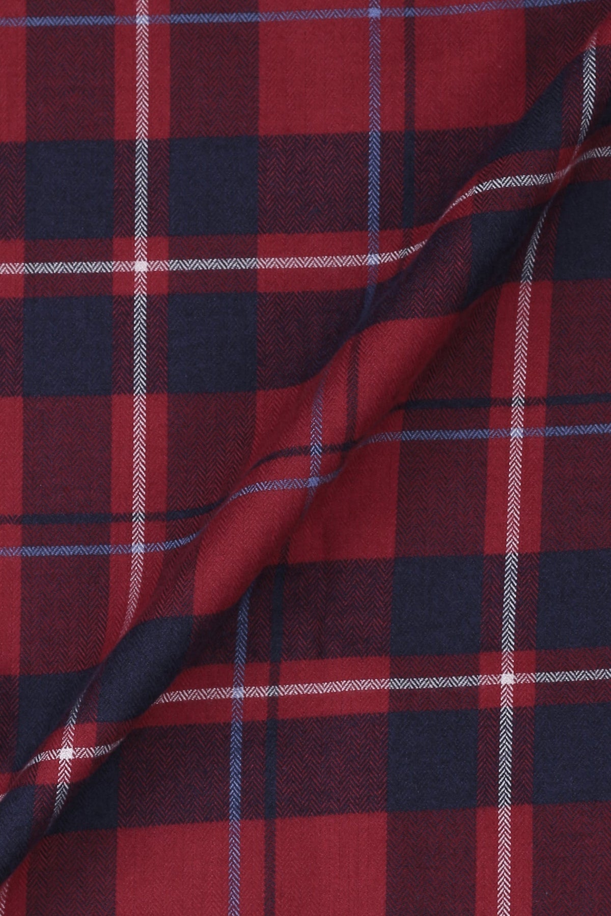 Multi Red Herringbone Tartan Winter Flannel