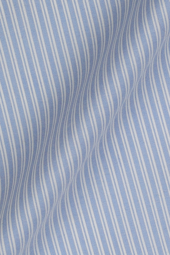Sky Blue Hairline Stripes Shirt