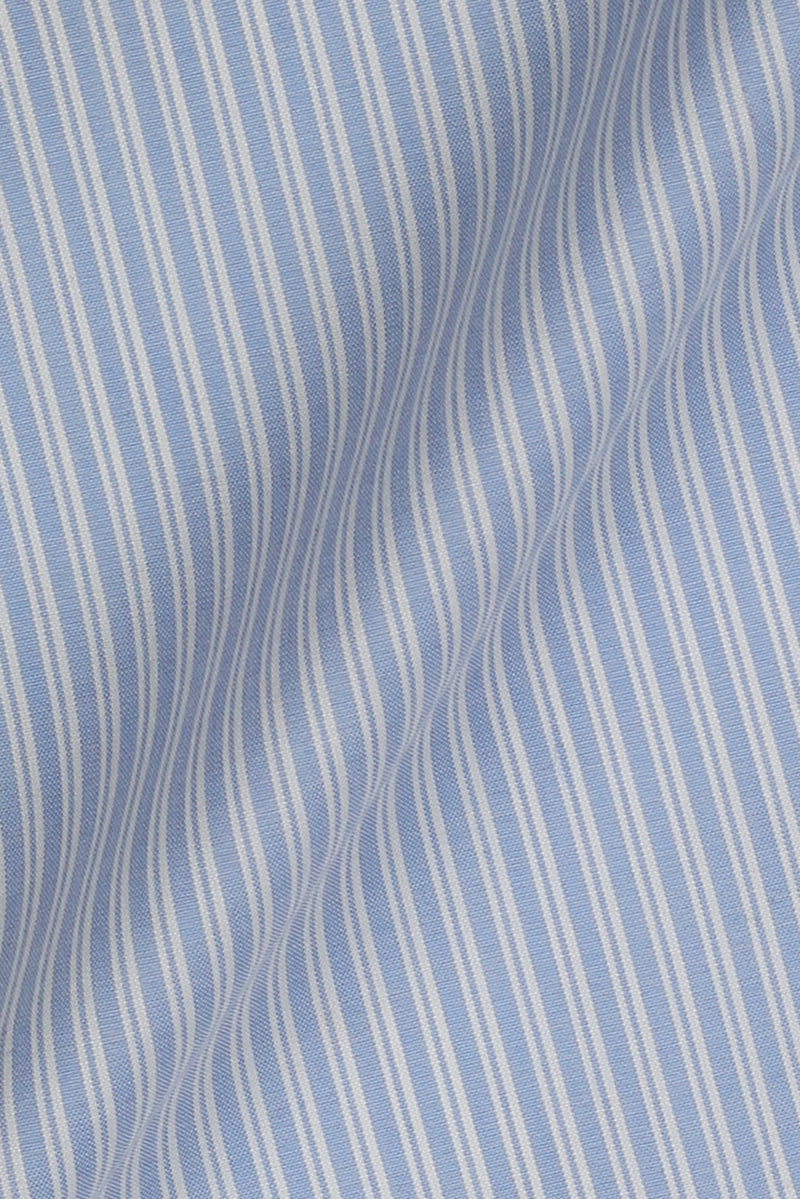 Sky Blue Hairline Stripes Shirt