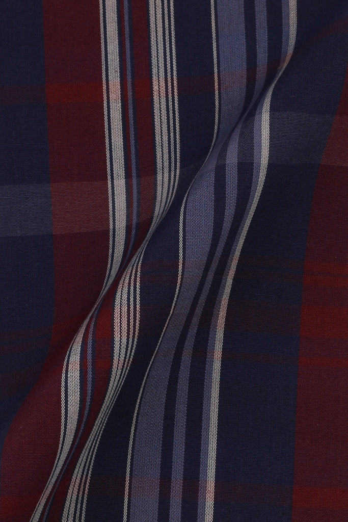 Blue & Red Barcode Stripes Shirt