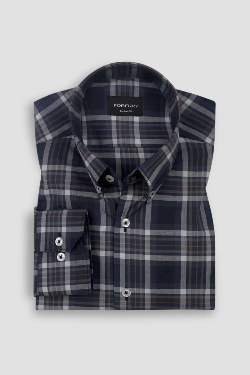 Soft Multi Blue Madras Check Shirt