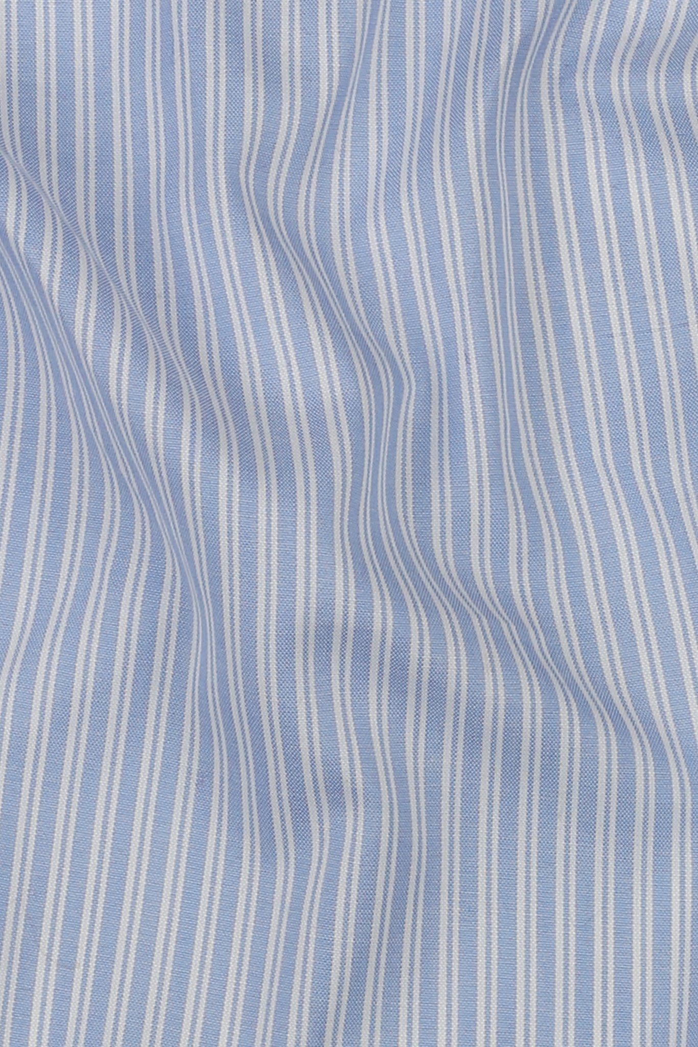 Sky Blue Hairline Stripes Shirt