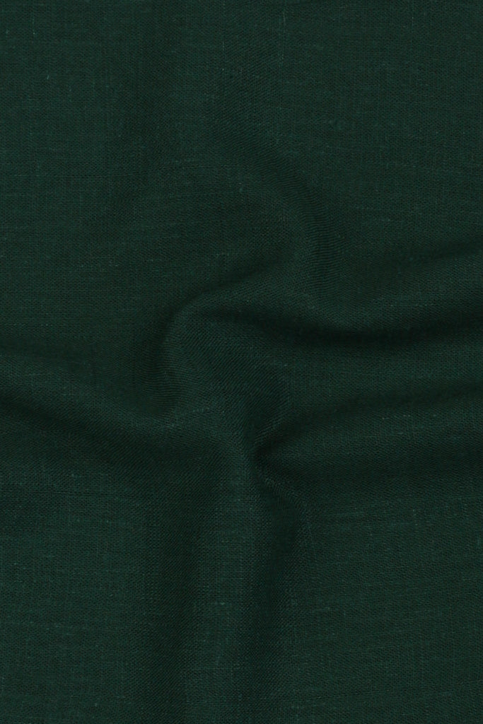Bottle Green Italian Linen Shirt