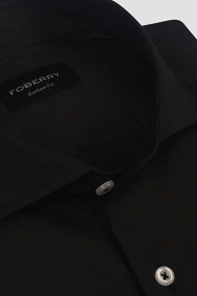 Crisp Charcoal Linen Shirt