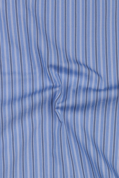 Aegean Blue Balanced Stripes