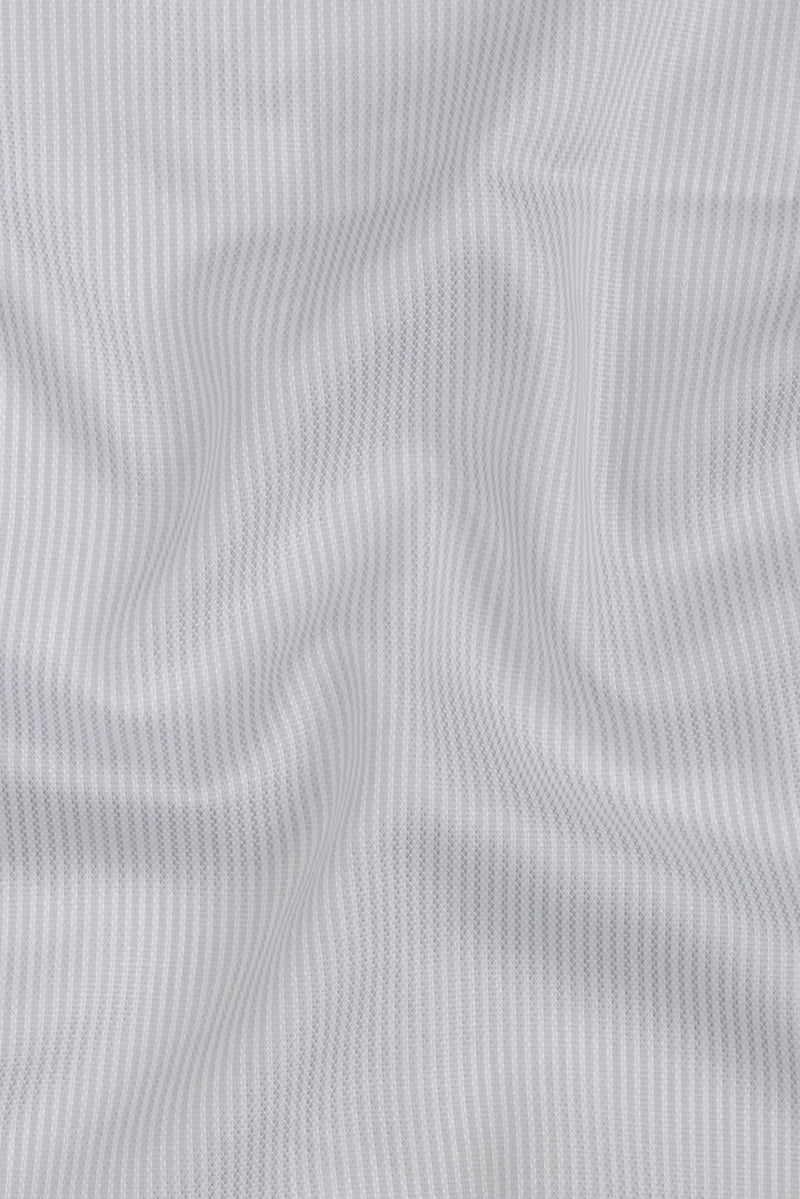 Pastel Grey Chain Striped