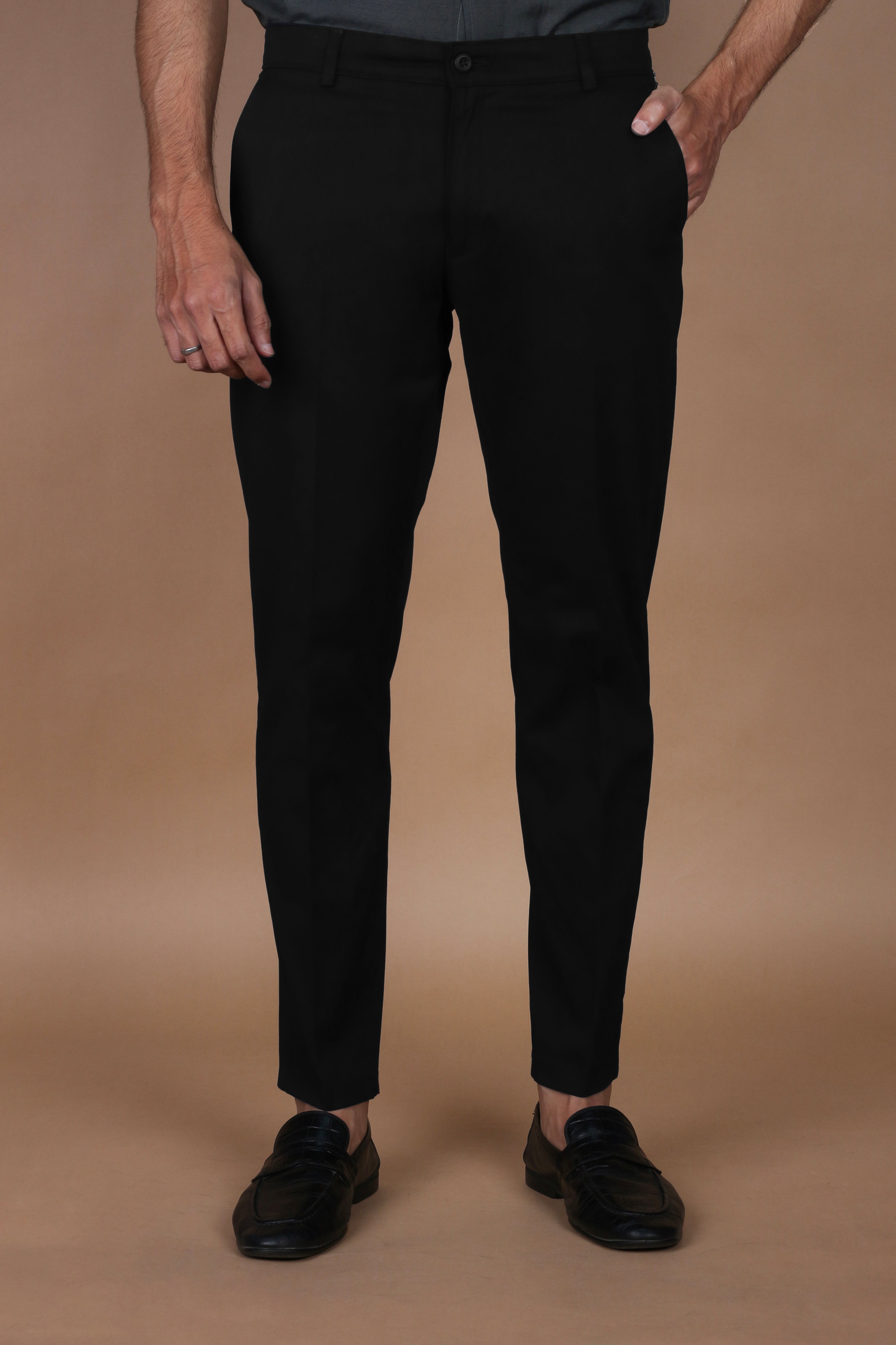 Jet Black Twill Comfort Chinos