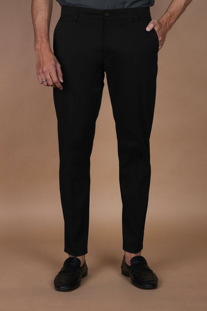 Jet Black Twill Comfort Chinos
