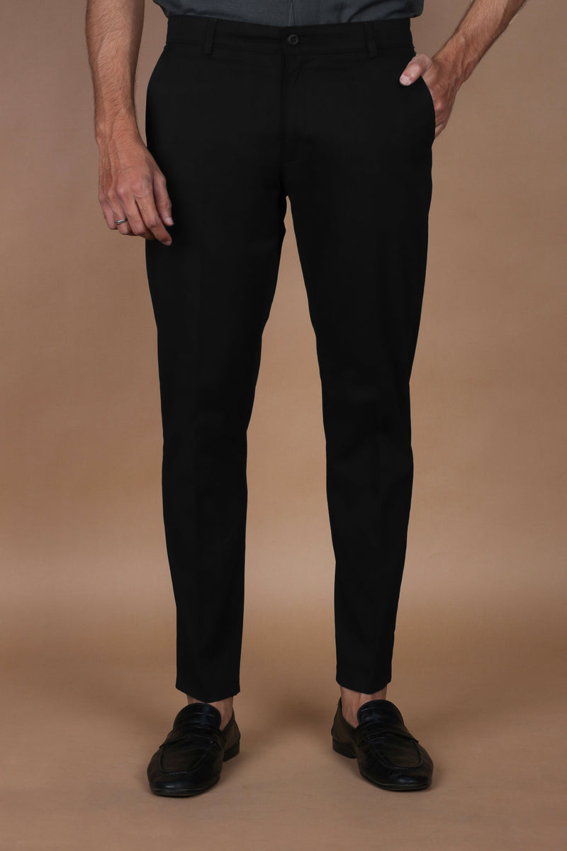 Jet Black Twill Comfort Chinos