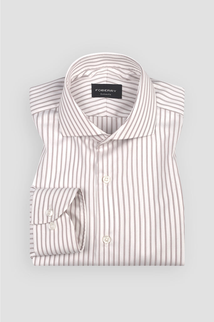 Dual Egyptian Brown Striped Shirt