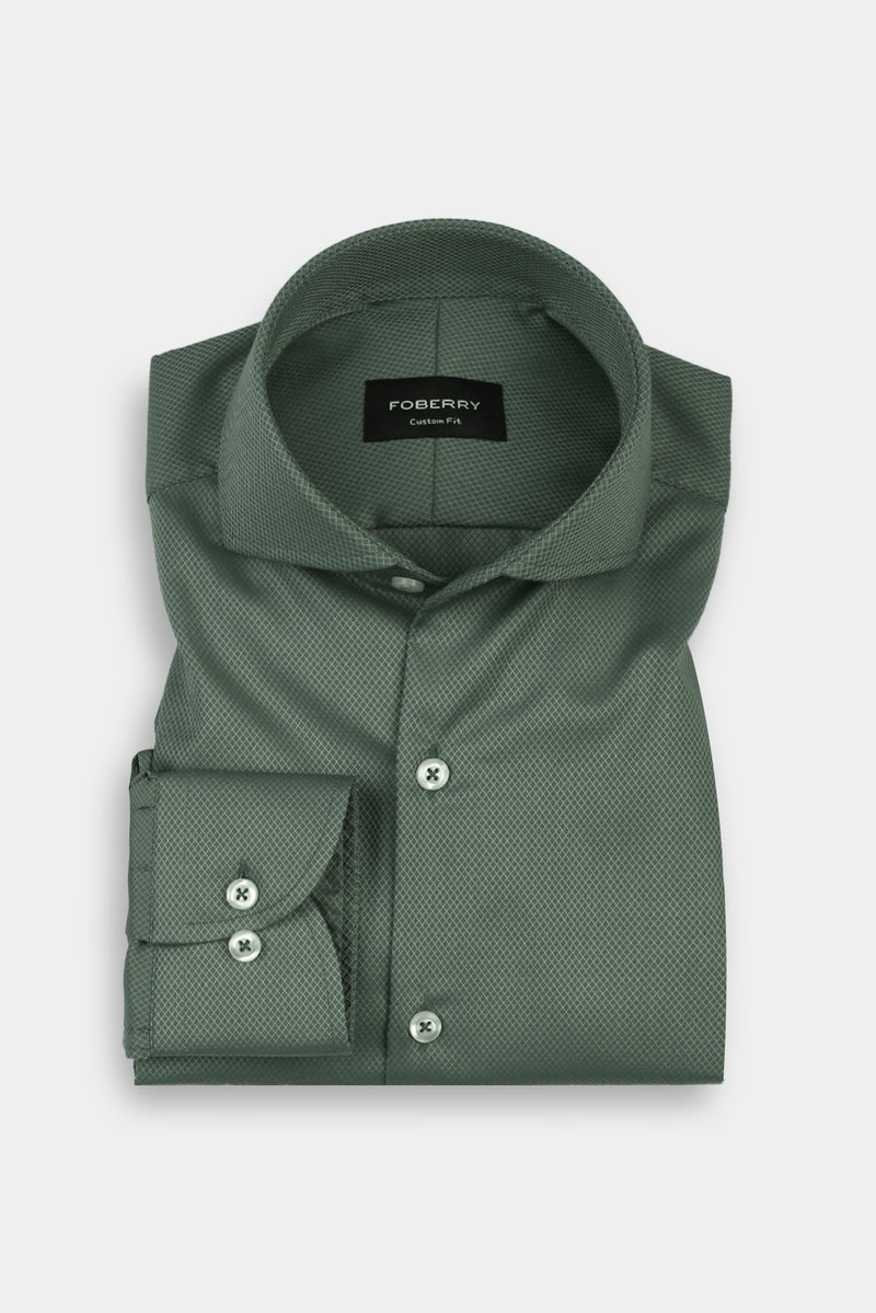 Soft Persian Green Structured Shirt