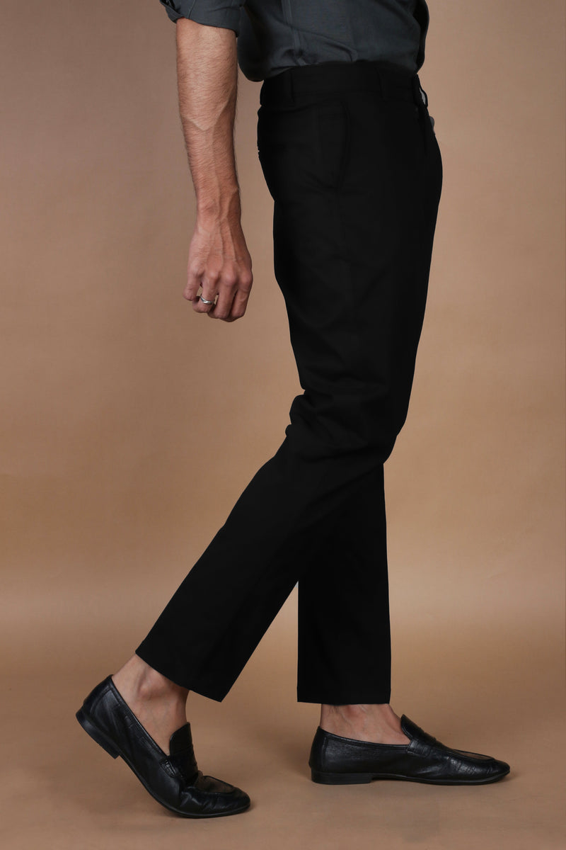 Jet Black Twill Comfort Chinos
