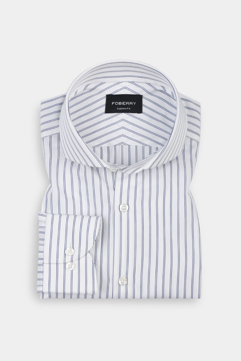 Denim Blue Dual Striped Shirt