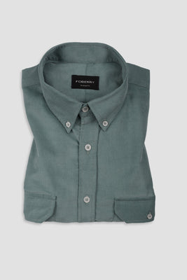 Sea Green Corduroy Shirt - Foberry USA