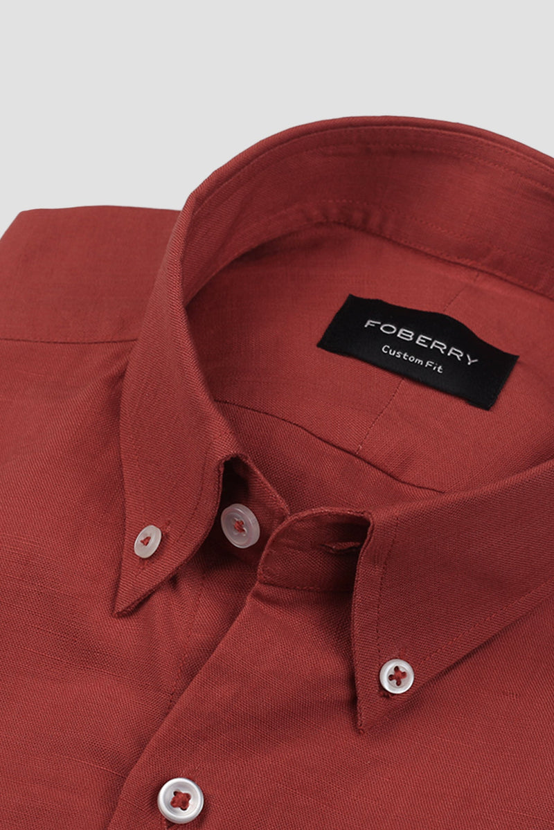 Scarlet Red EU Linen Shirt