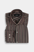 Multi Brown Balanced Striped Shirt