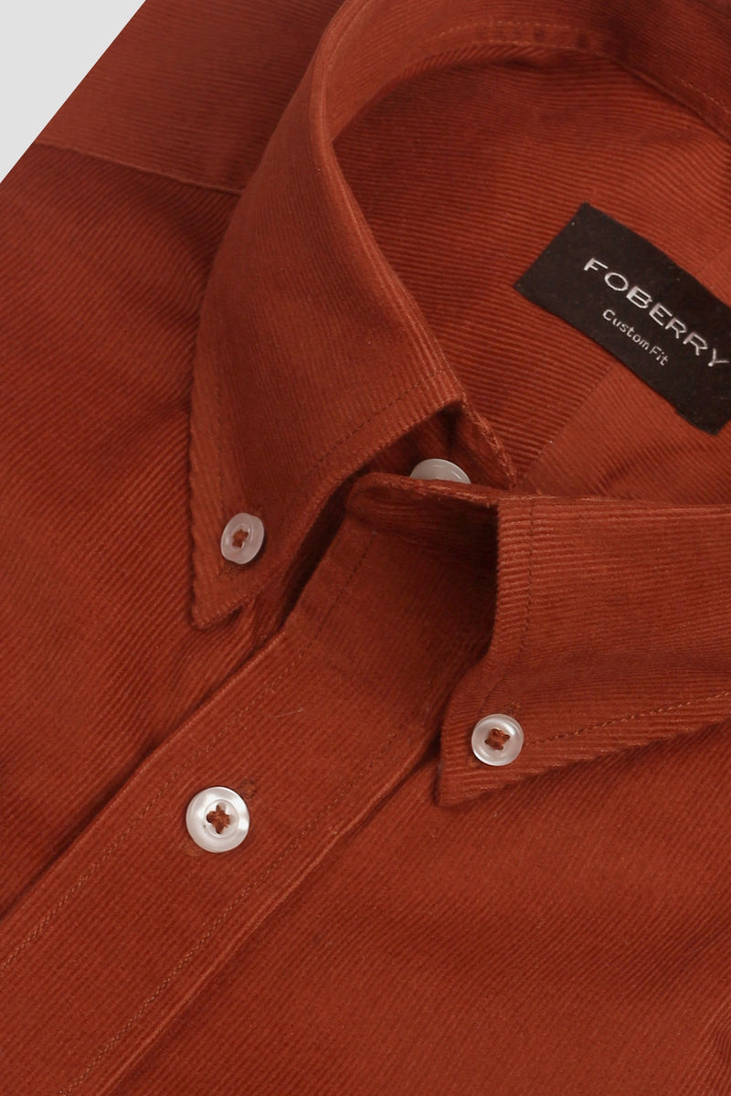 Soft Mahogany Corduroy Shirt