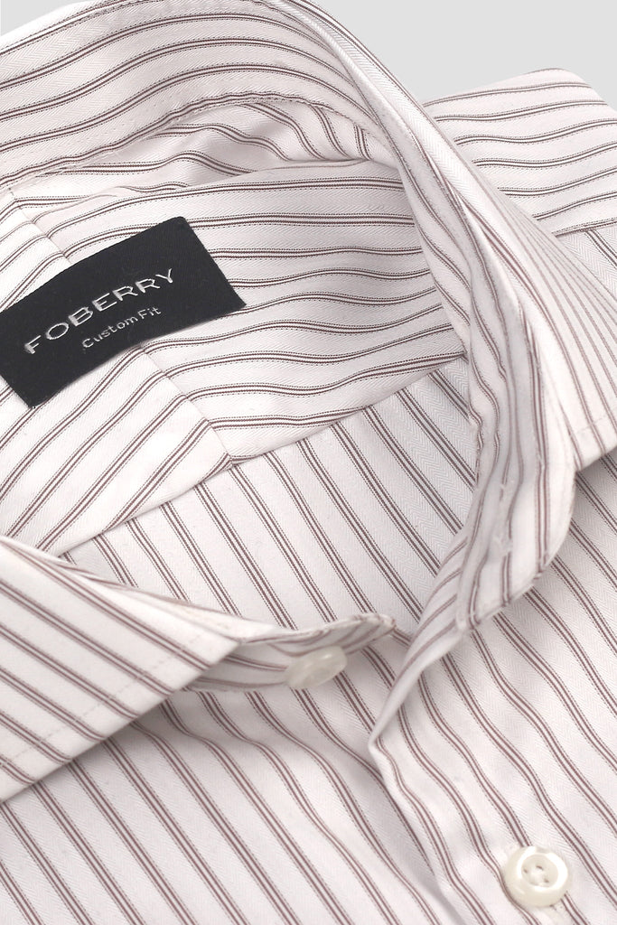 Dual Egyptian Brown Striped Shirt