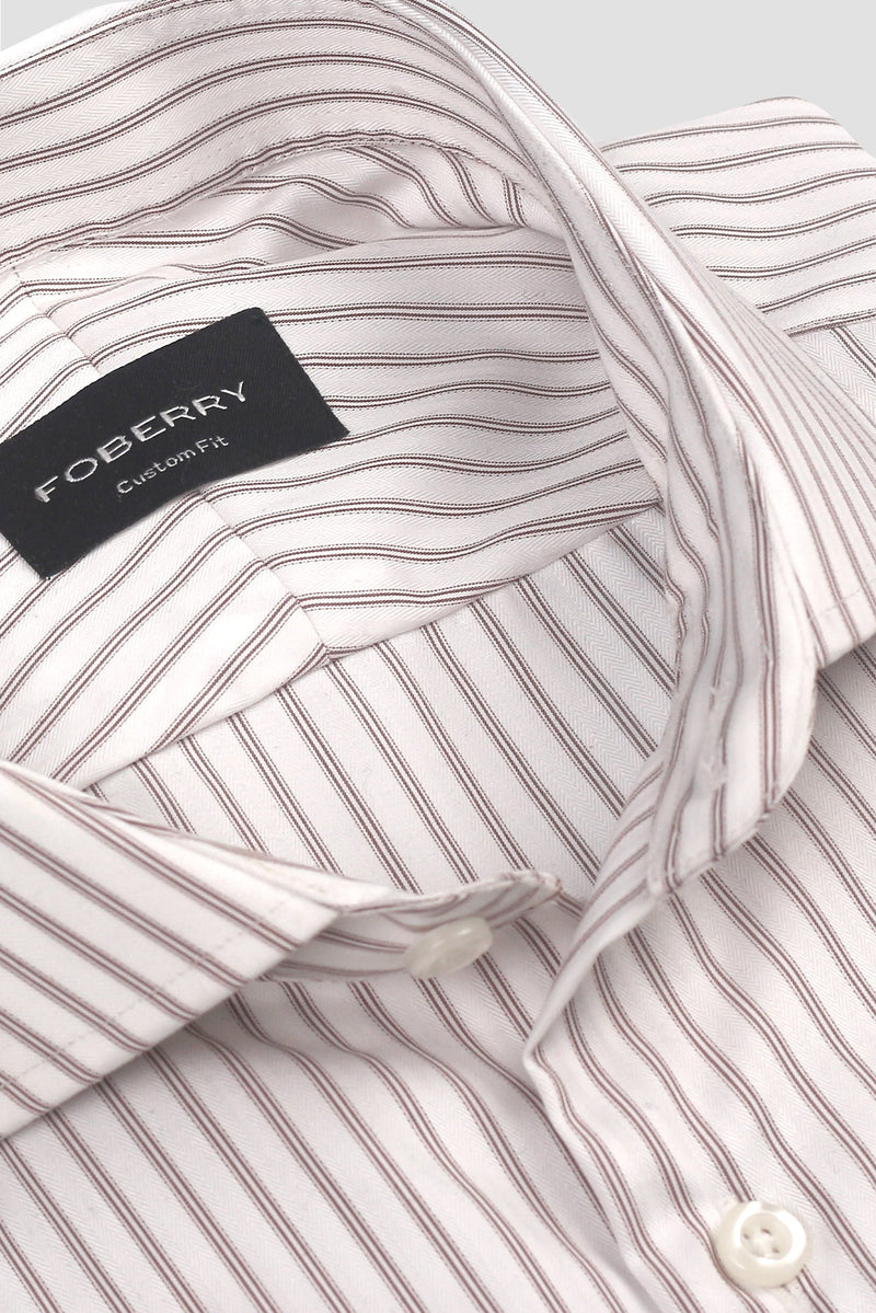 Dual Egyptian Brown Striped Shirt