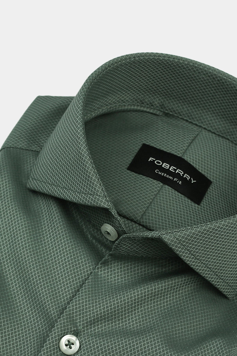 Soft Persian Green Structured Shirt