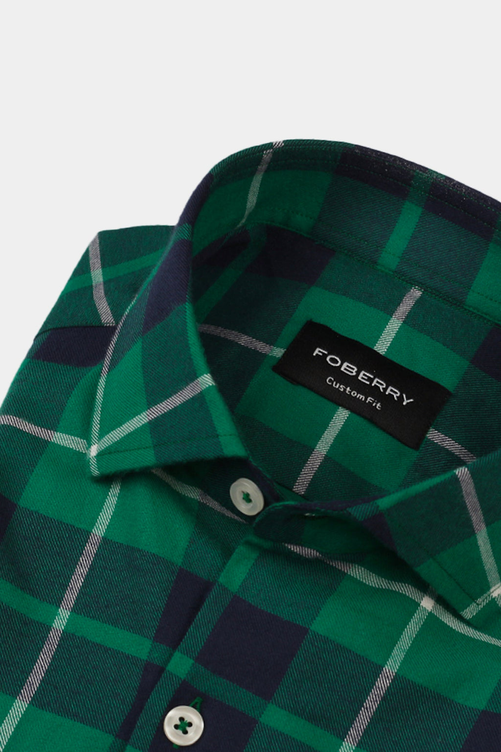 Bottle Green & Blue Grid Winter Flannel Shirt