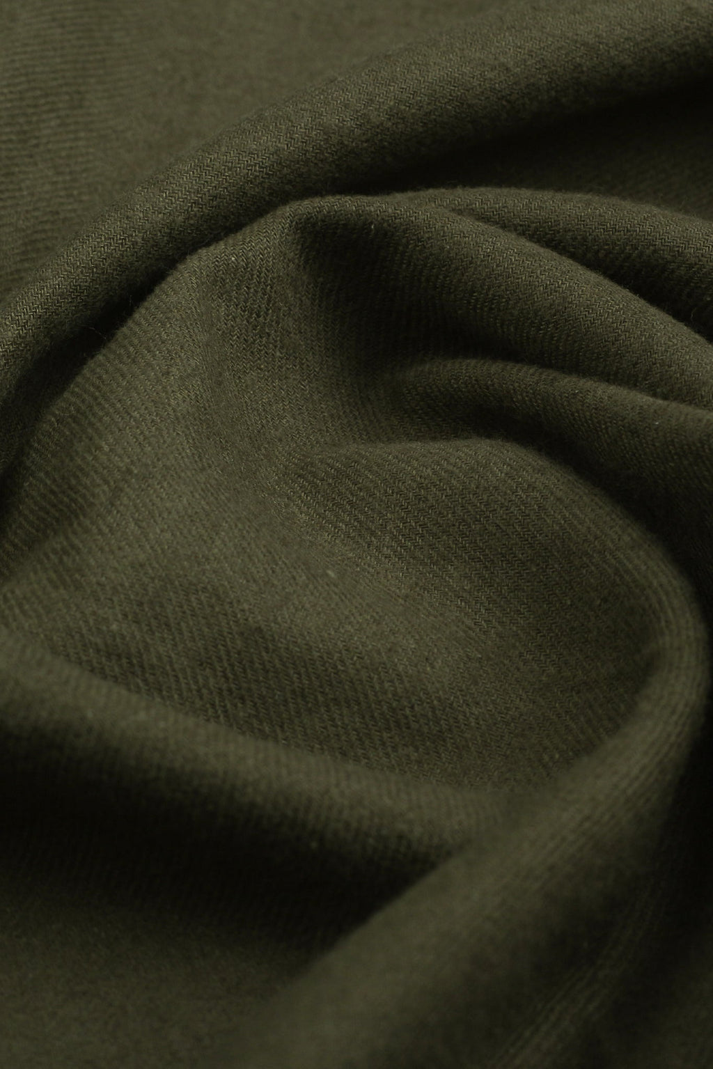 Olive Green Brushed Winter Flannel Shirt - Foberry USA