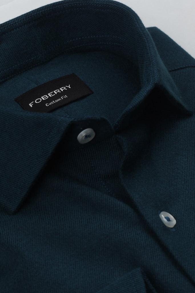 Teal Green Winter Flannel Shirt