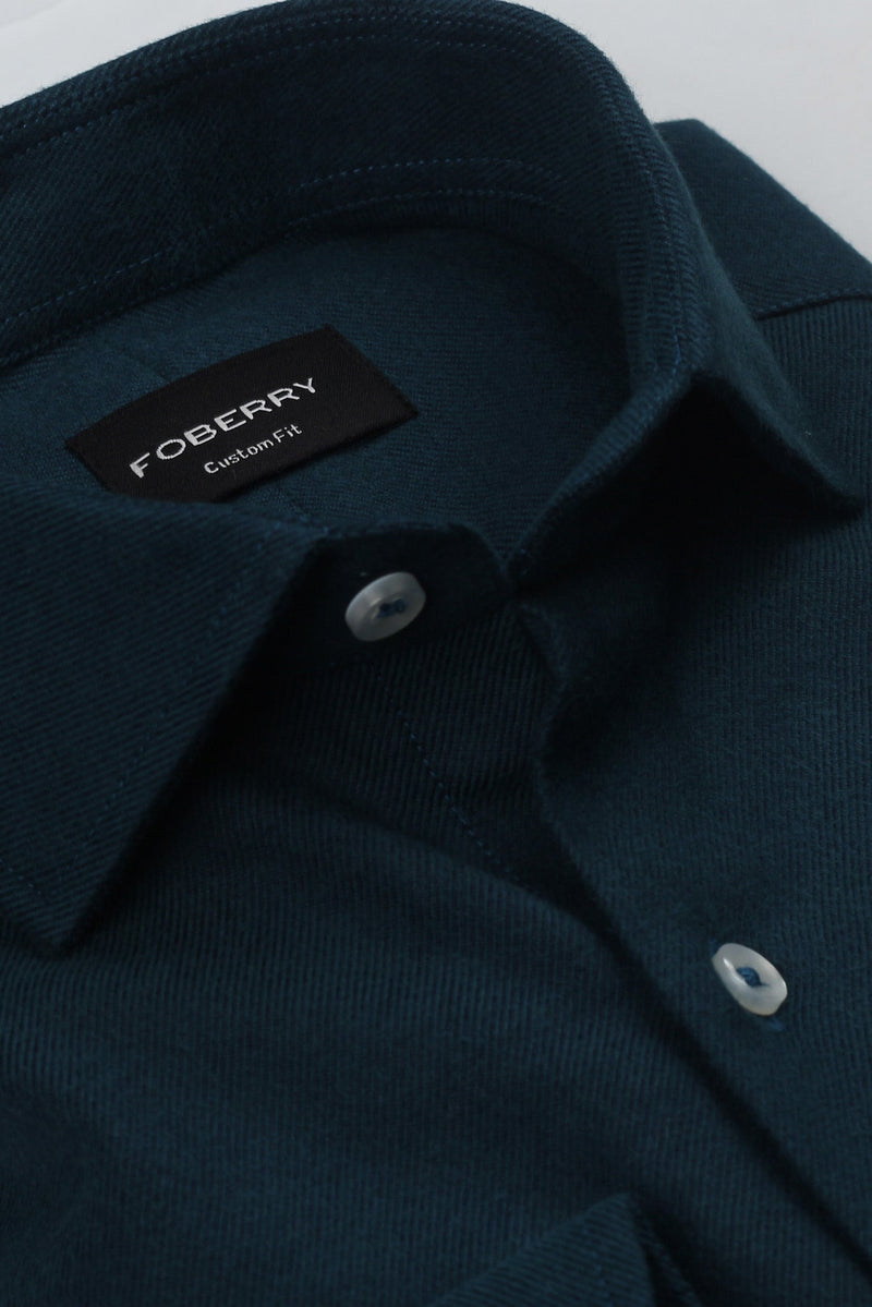 Teal Green Winter Flannel Shirt