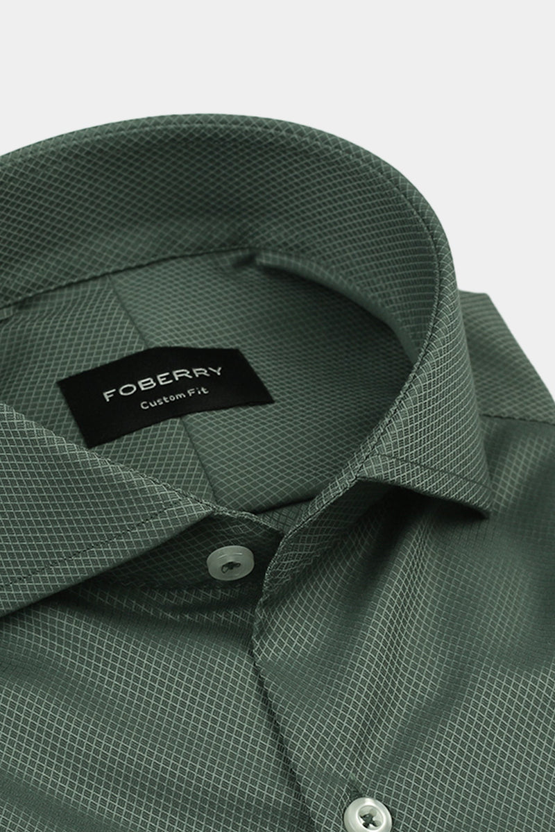Soft Persian Green Structured Shirt