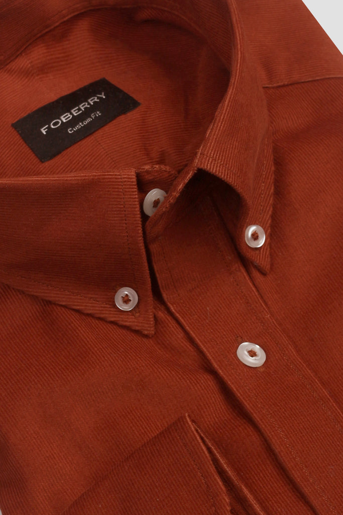 Soft Mahogany Corduroy Shirt