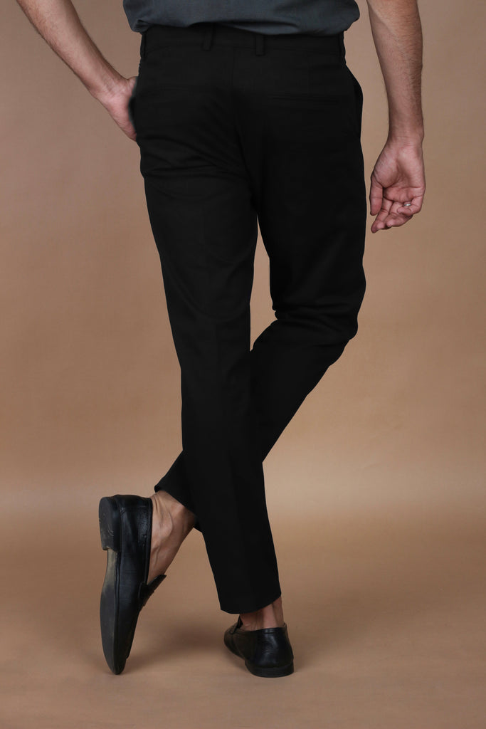 Jet Black Twill Comfort Chinos