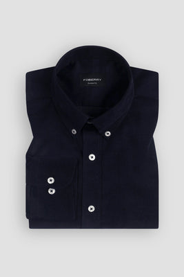 Soft Midnight Blue Corduroy Shirt