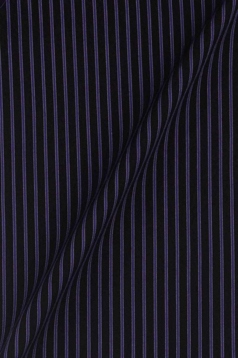 Electric Purple Twill Striped