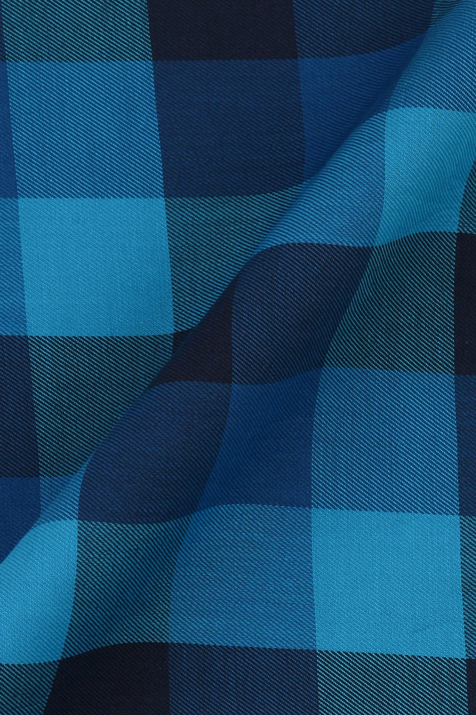 Dual Blue Grid Check Shirt