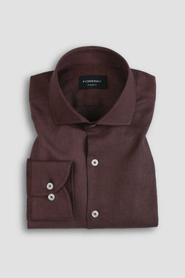 Soft Grape Irish Linen Shirt
